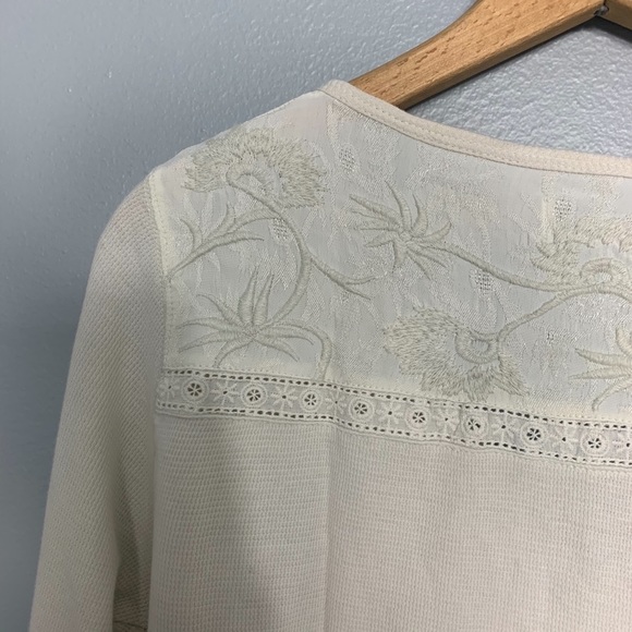 LUCKY BRAND | Embroidered Thermal Top Sz M - Picture 4 of 8